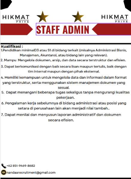 Staff Admin - adasale