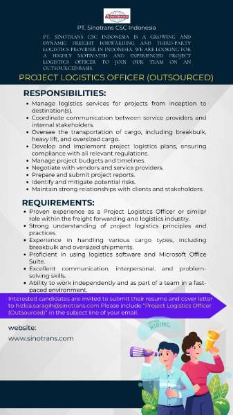 Project Logistics Officer (Field-Oriented) - adasale