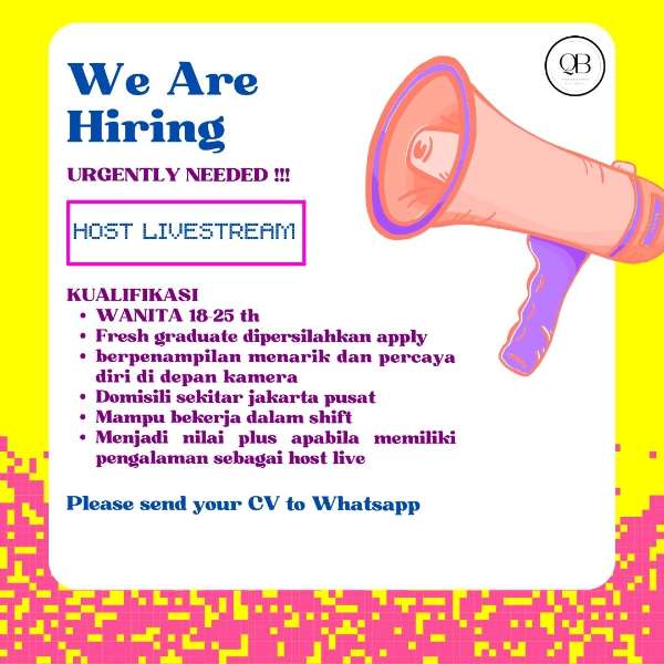 Lowongan Host Livestreaming - adasale