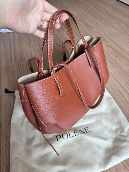 PRELOVED TAS WANITA POLENE CYME MINI COGNAC - adasale