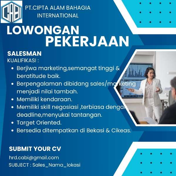 DIBUTUHKAN UNTUK SALESMAN - adasale