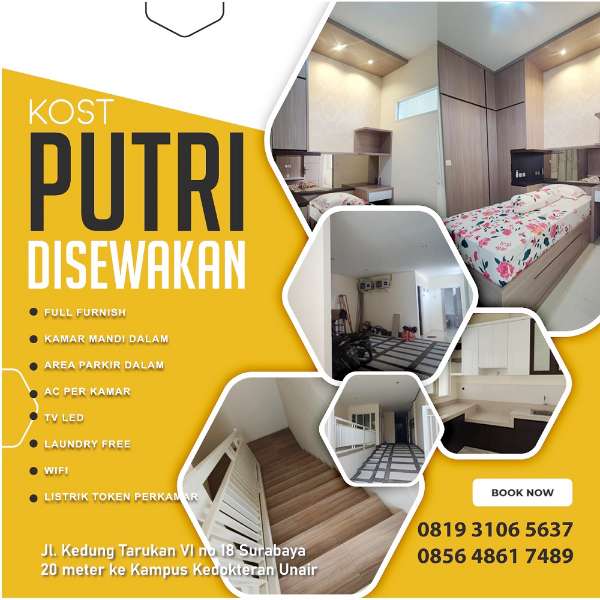 Kost Putri Dekat FK UNAIR Kampus A - adasale