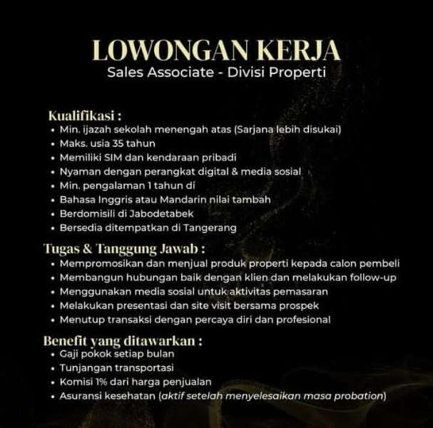 🚨 KAMI MEMBUTUHKAN: Sales Associate - adasale