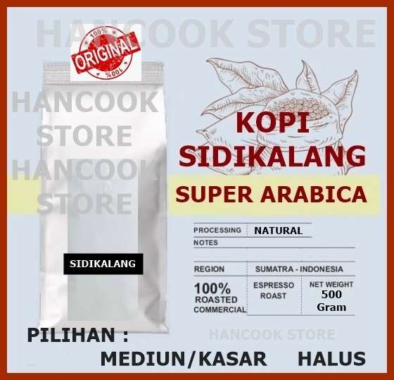KOPI SIDIKALANG ARABICA ASLI SUMATERA UTARA 500 GR - adasale