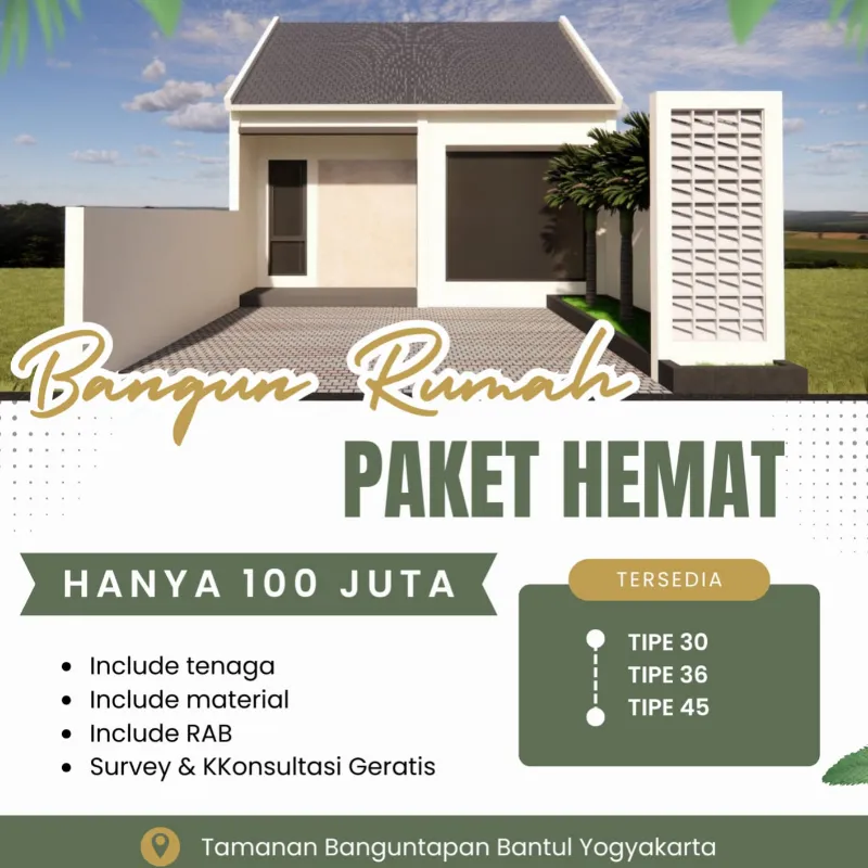 BANGUN RUMAH TIPE 36 HANYA 120JT - adasale