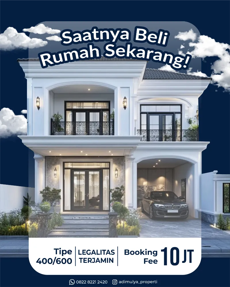 Rumah 2 Lantai, SHM, Booking Hanya 10 Juta! - adasale