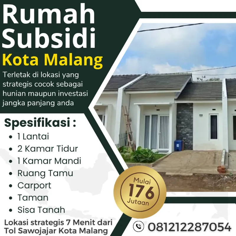 RUMAH SUBSIDI MULAI 176 JUTAAN - adasale
