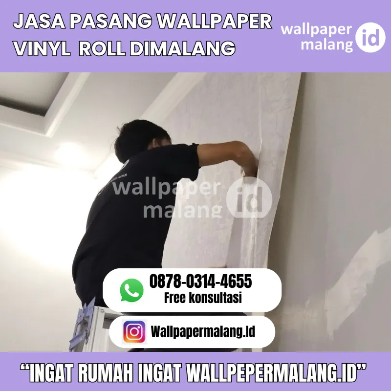 JASA PASANG WALLPAPER VINYL ROLL DIMALANG - adasale