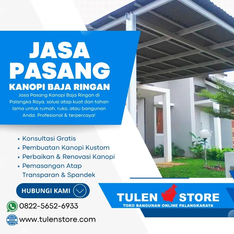 Jasa Pasang Kanopi Baja Ringan di Palangkaraya - adasale