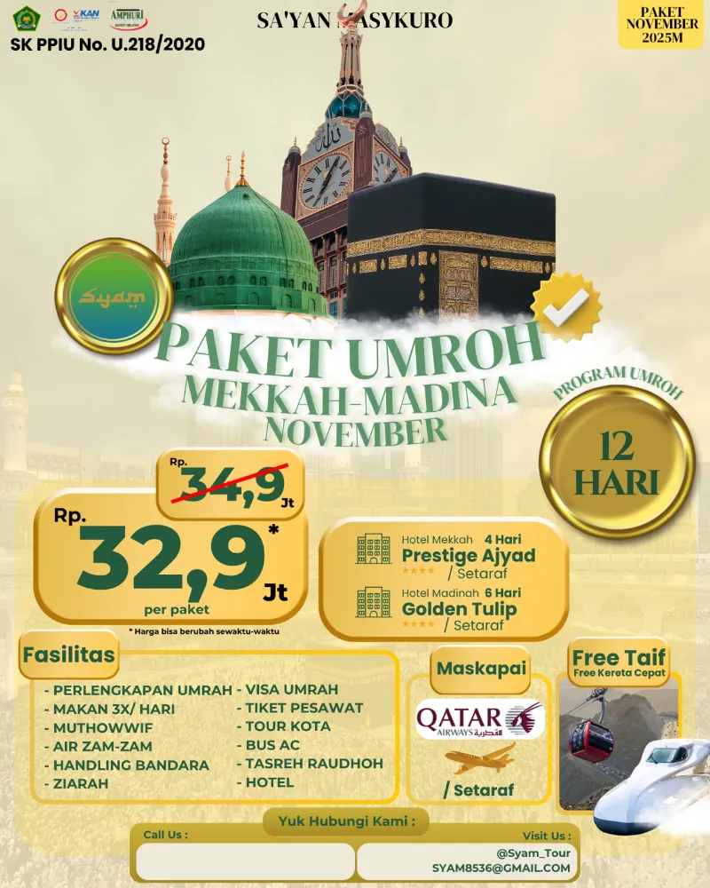 Paket Umroh Mekkah Madinah November 2025 - adasale