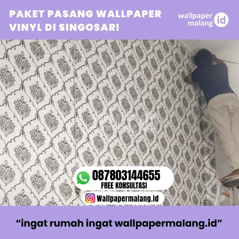 PAKET PASANG WALLPAPER VINYL DI SINGOSARI - adasale