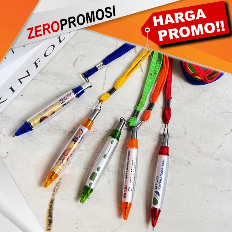 Promosi Pulpen Cabe Tali Insert Paper Custom - adasale