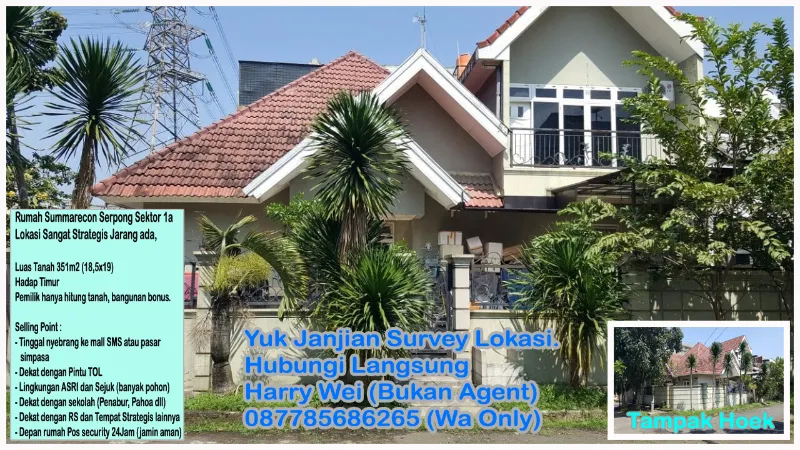 Sangat Strategis Rumah Hoek Sektor 1a depan SMS - adasale