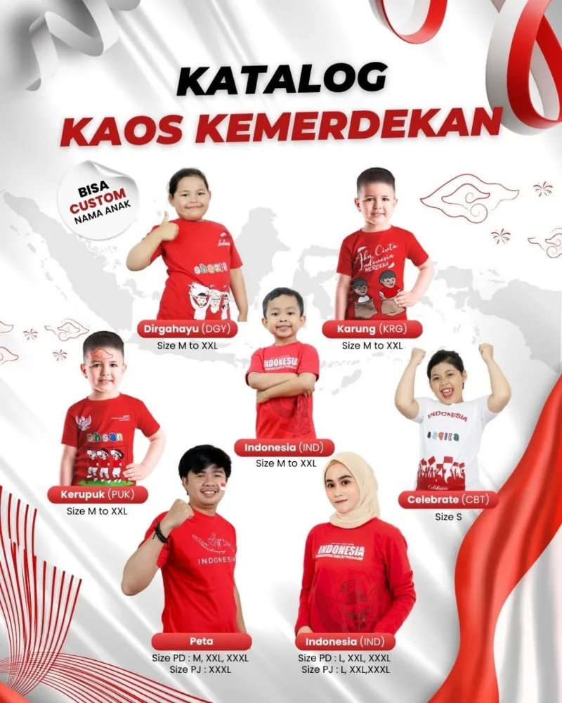 Kaos HUT RI Anak Dewasa - adasale