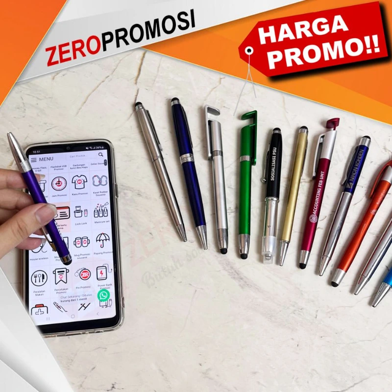 Pulpen Stylus Multifungsi Cetak Logo Stylish - adasale