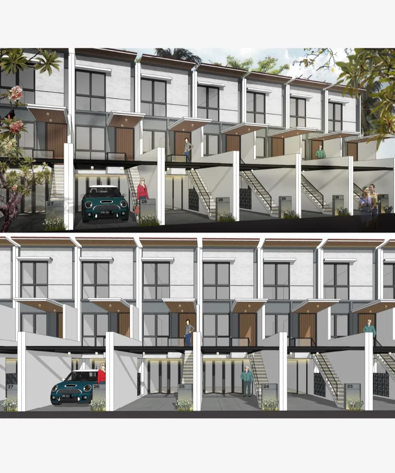 Rumah minimalis 3 lantai harga 1 lantai  - adasale
