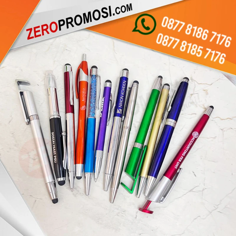 Pulpen Stylus Promosi Cetak Logo – Souvenir Kantor - adasale