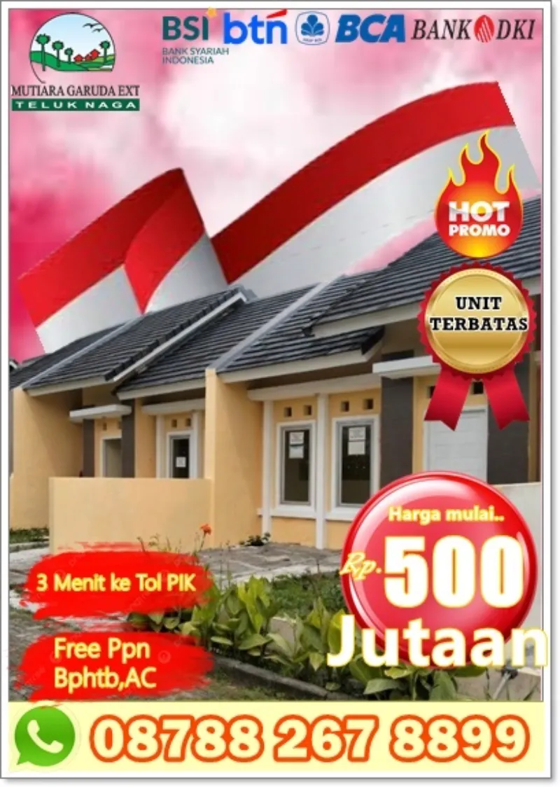 RUMAH BARU MURAH DI KOMPLEK GARUDA TELUK NAGA  - adasale