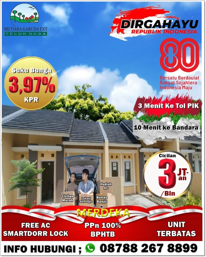 RUMAH MURAH BAGUS DI KOMPLEK GARUDA TELUK NAGA  - adasale