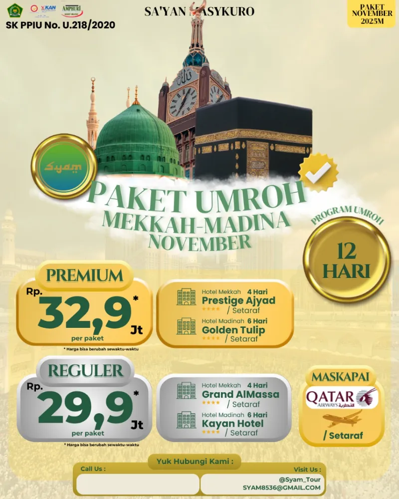 Paket Umroh Mekkah Madinah November 2025 - adasale