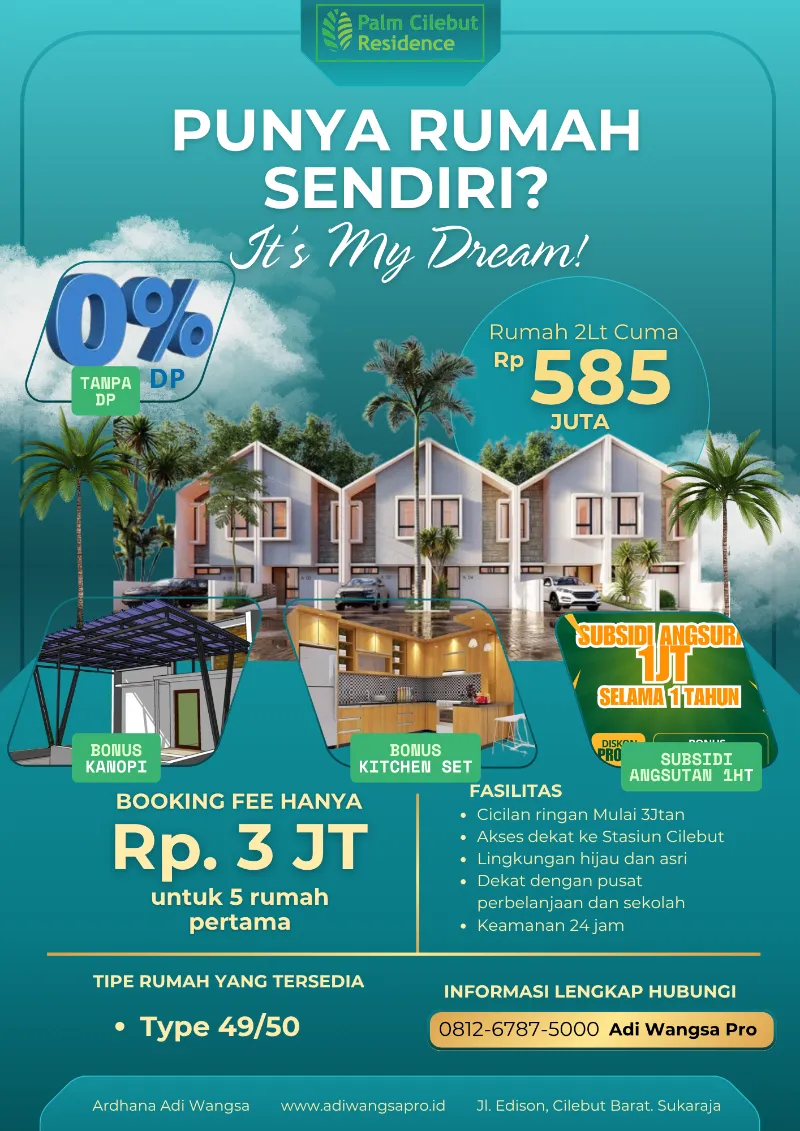 Palm Cilebut Residence Perumahan Dekat St Cilebut - adasale
