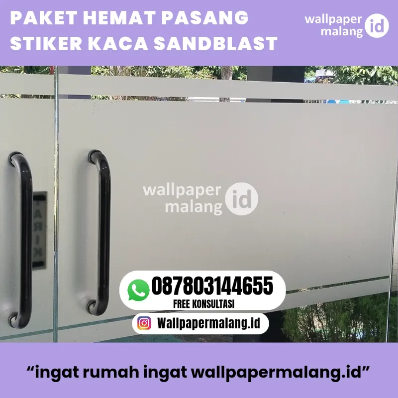 PAKET HEMAT PASANG STIKER KACA SANDBLAST - adasale