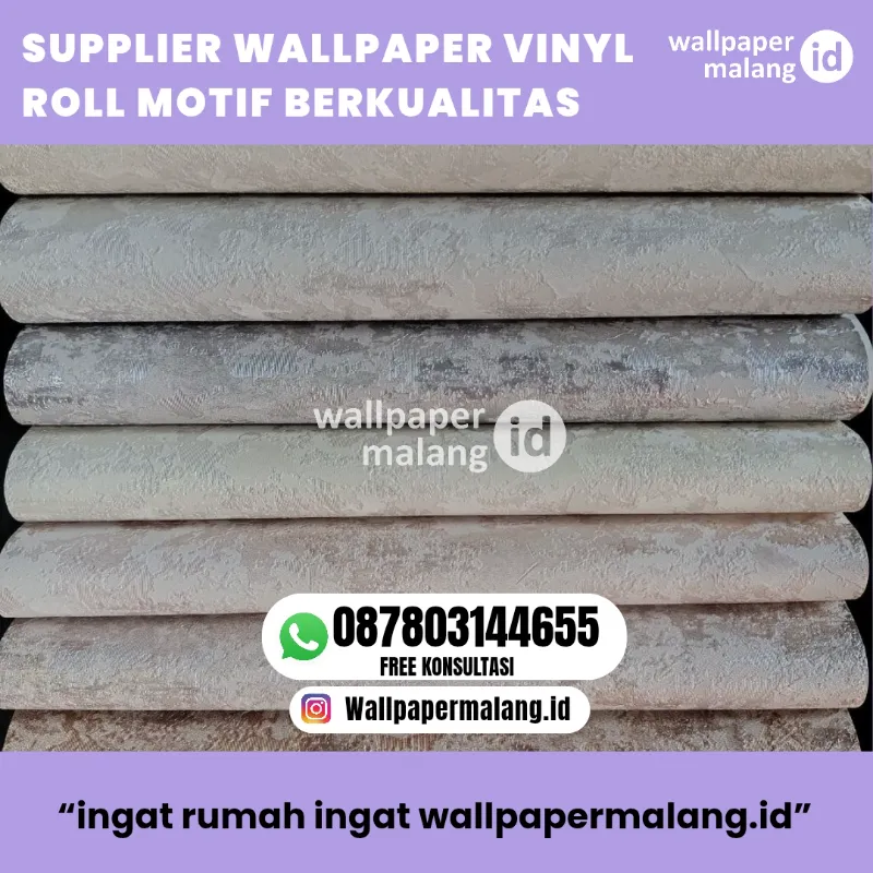 SUPPLIER WALLPAPER VINYL ROLL MOTIF BERKUJALITAS - adasale