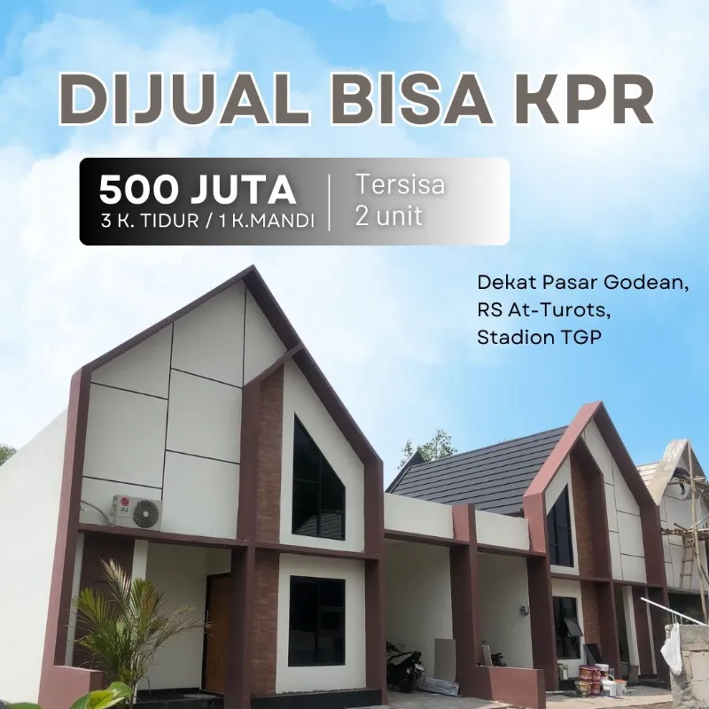 SISA 2 UNIT RUMAH 3 KAMAR TIDUR DEKAT PASAR GODEAN - adasale