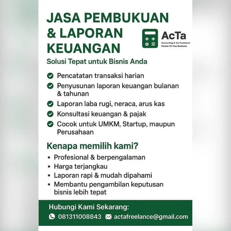 Jasa Laporan Keuangan dan Perpajakan - adasale