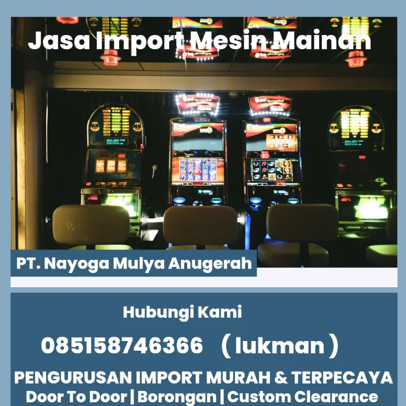 jasa import mesin mainan korea - nayoga logistics - adasale