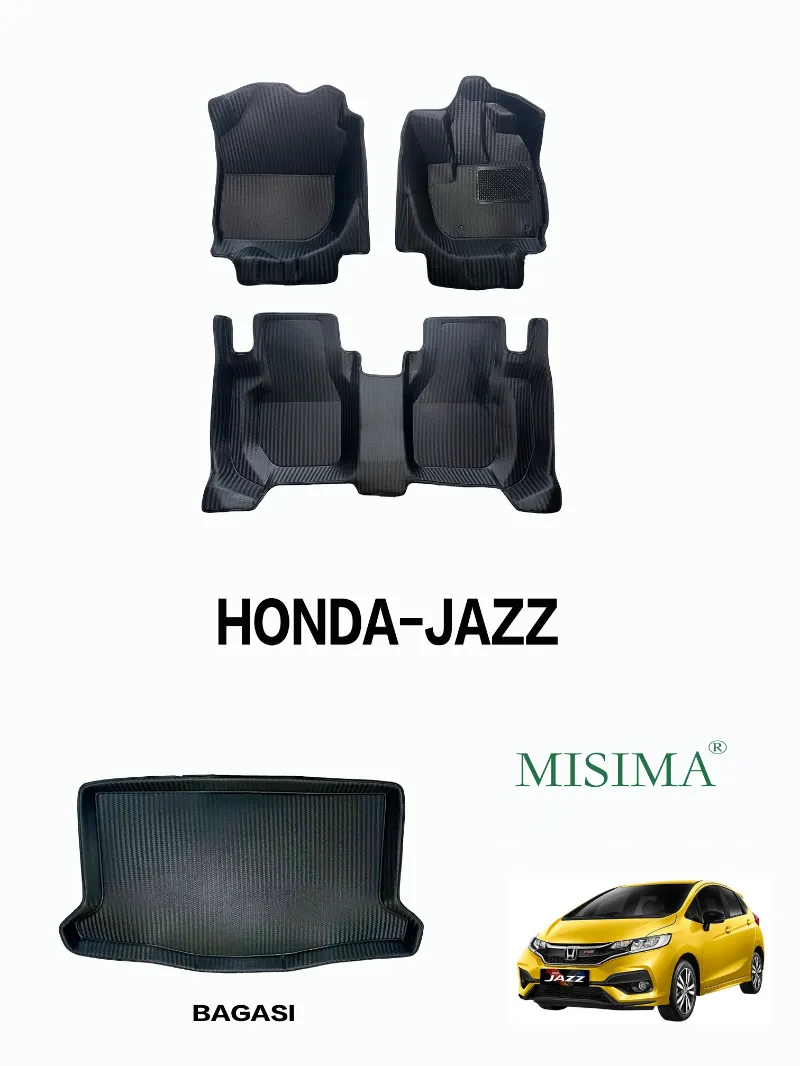 Karpet Mobil 5D Mobil Honda Jazz Motif Carbon. - adasale