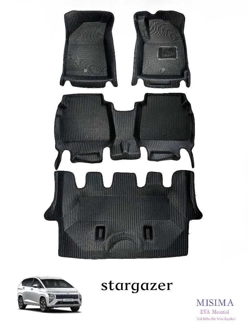 Karpet Mobil 5D Hyundai Stargazer Motif Carbon. - adasale