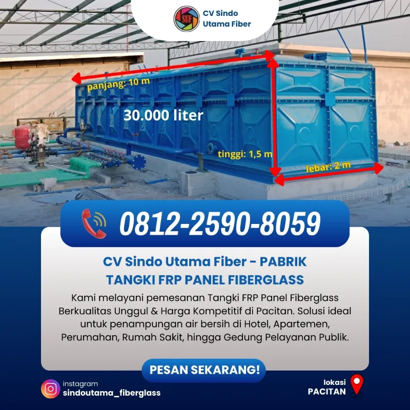 Tangki FRP dan Jasa Pemasangan di Paciitan - adasale