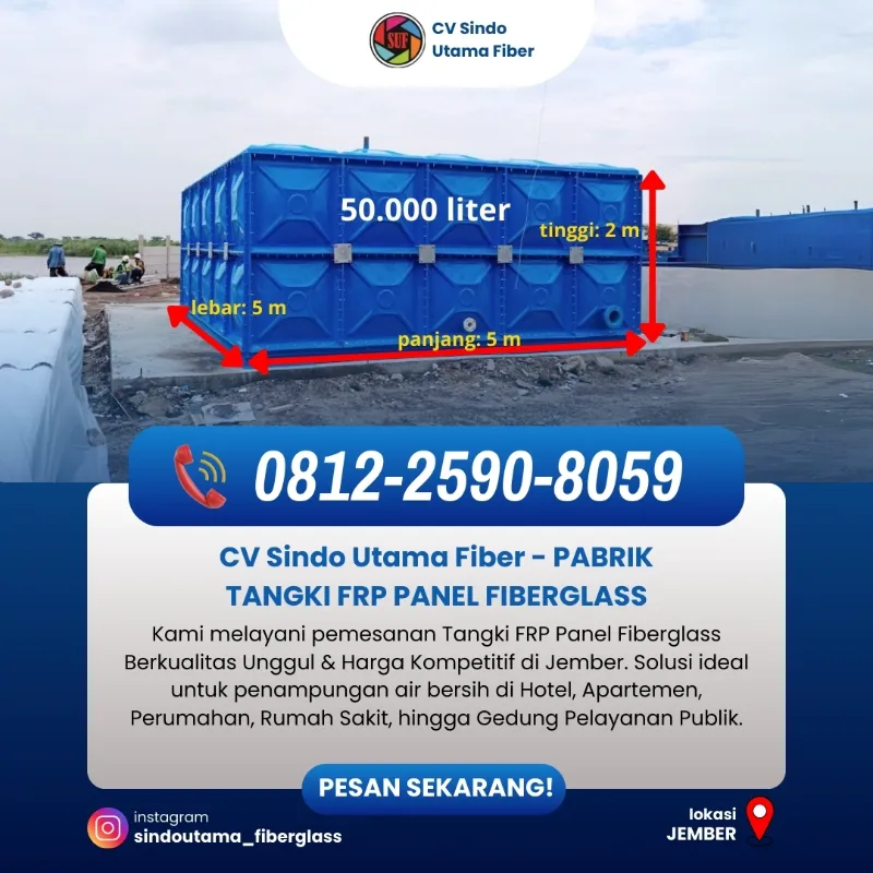 Tangki Panel Bergaransi 1 Tahun di Jember - adasale